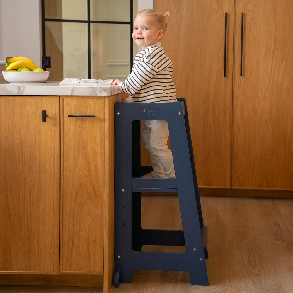 The Toddler Tower with adjustable step