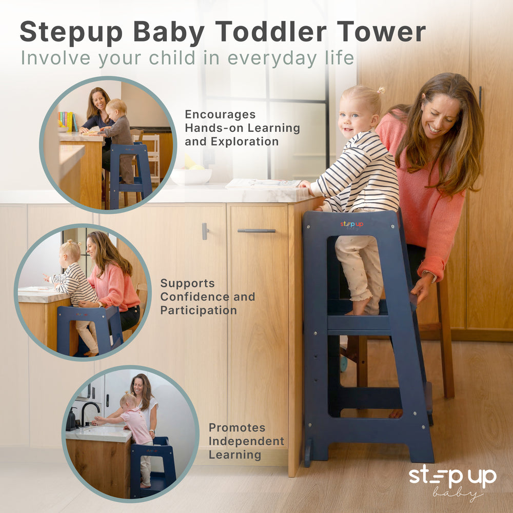 The Toddler Tower with adjustable step