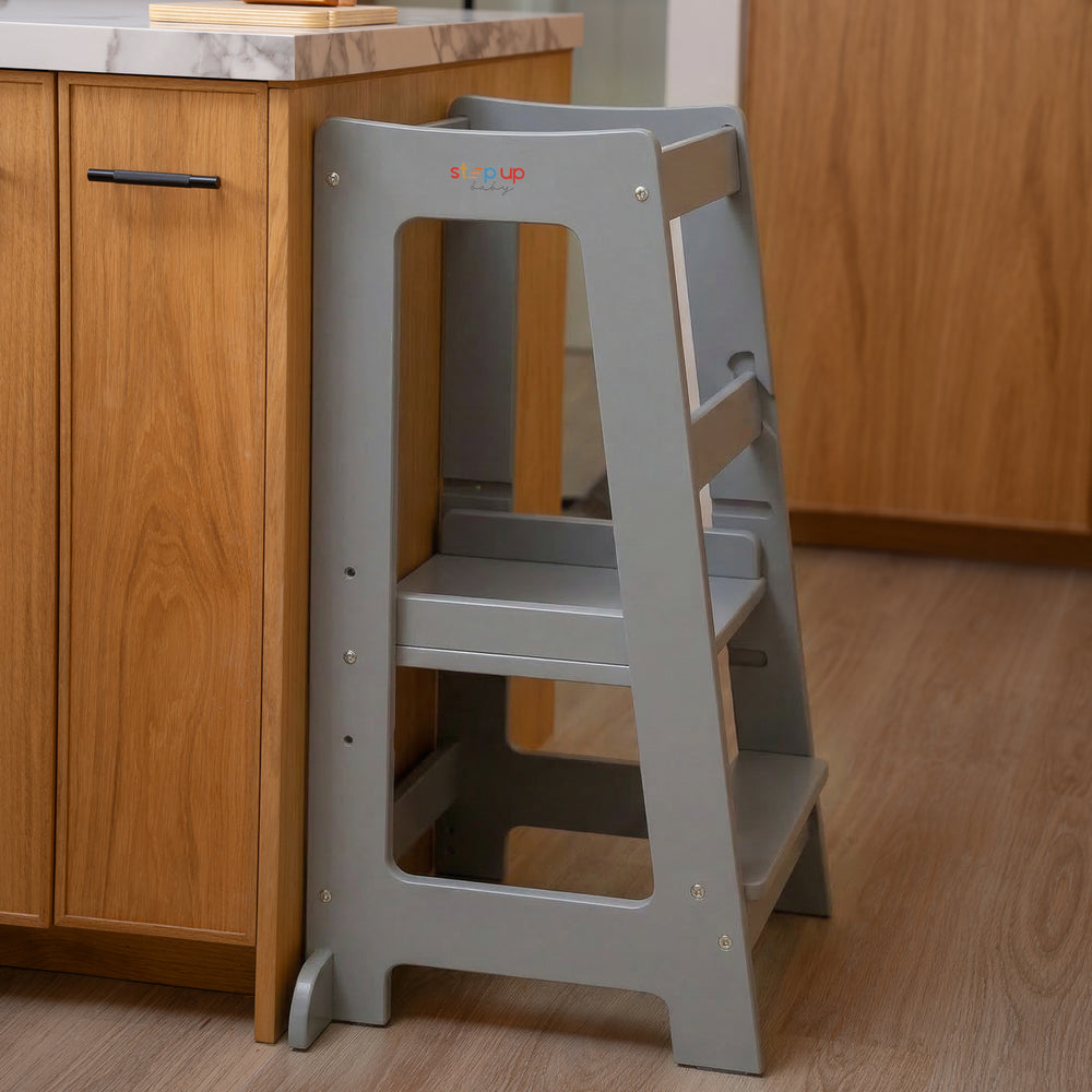 The Toddler Tower with adjustable step