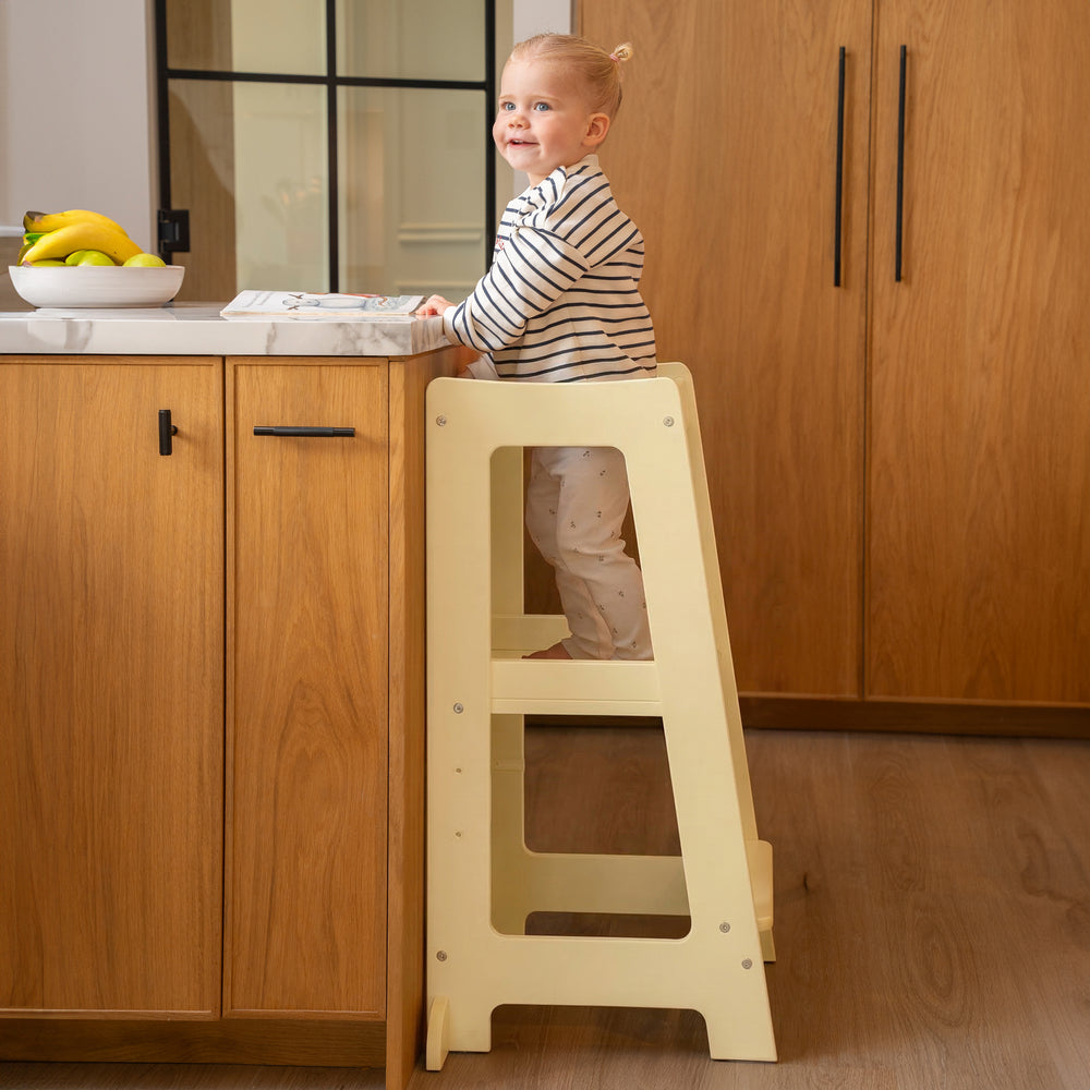 The Toddler Tower with adjustable step