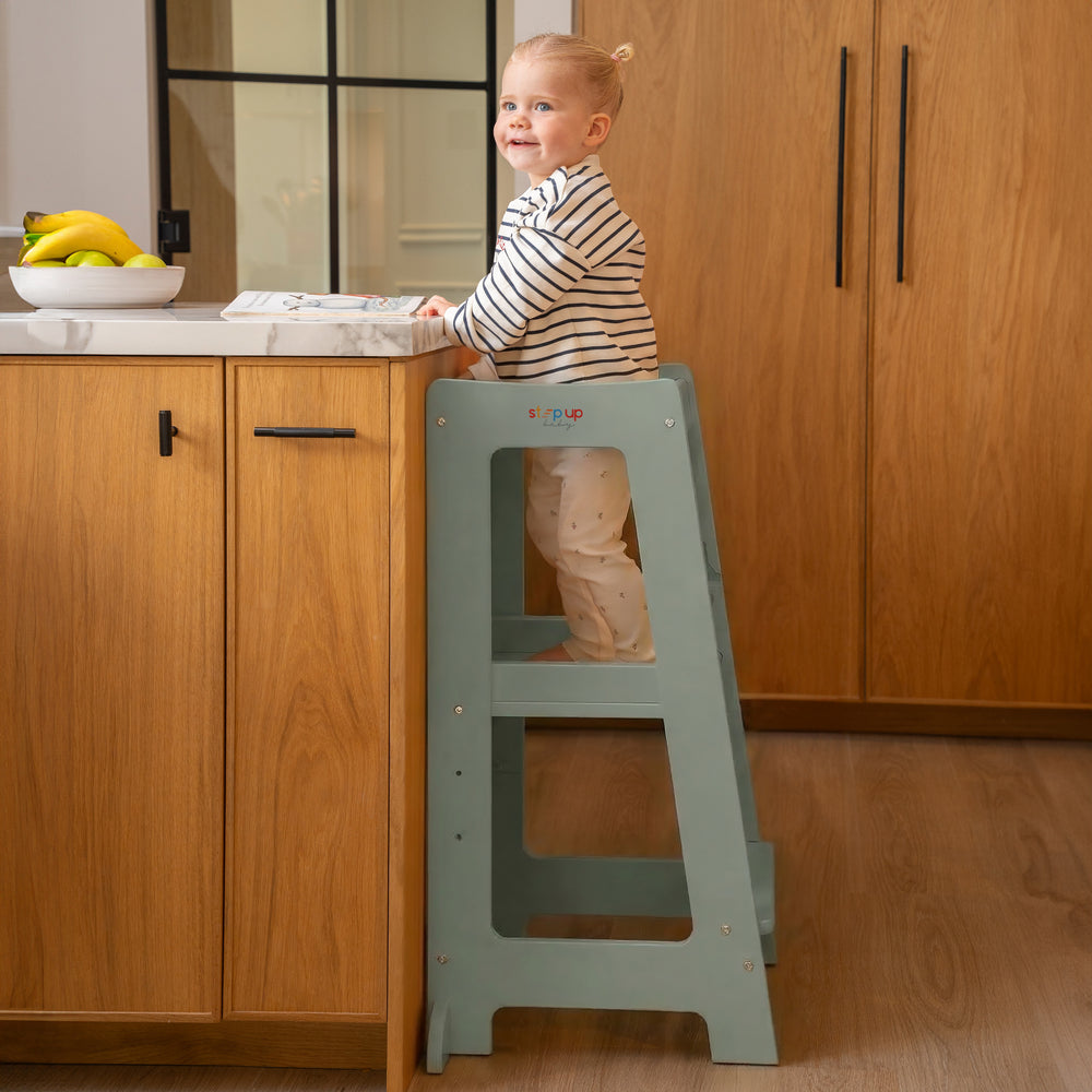 The Toddler Tower with adjustable step