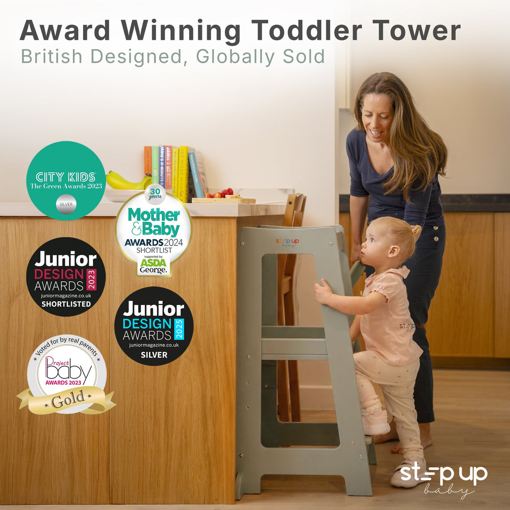 The Toddler Tower with adjustable step
