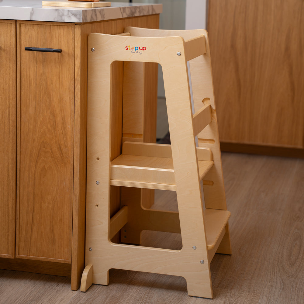 The Toddler Tower with adjustable step