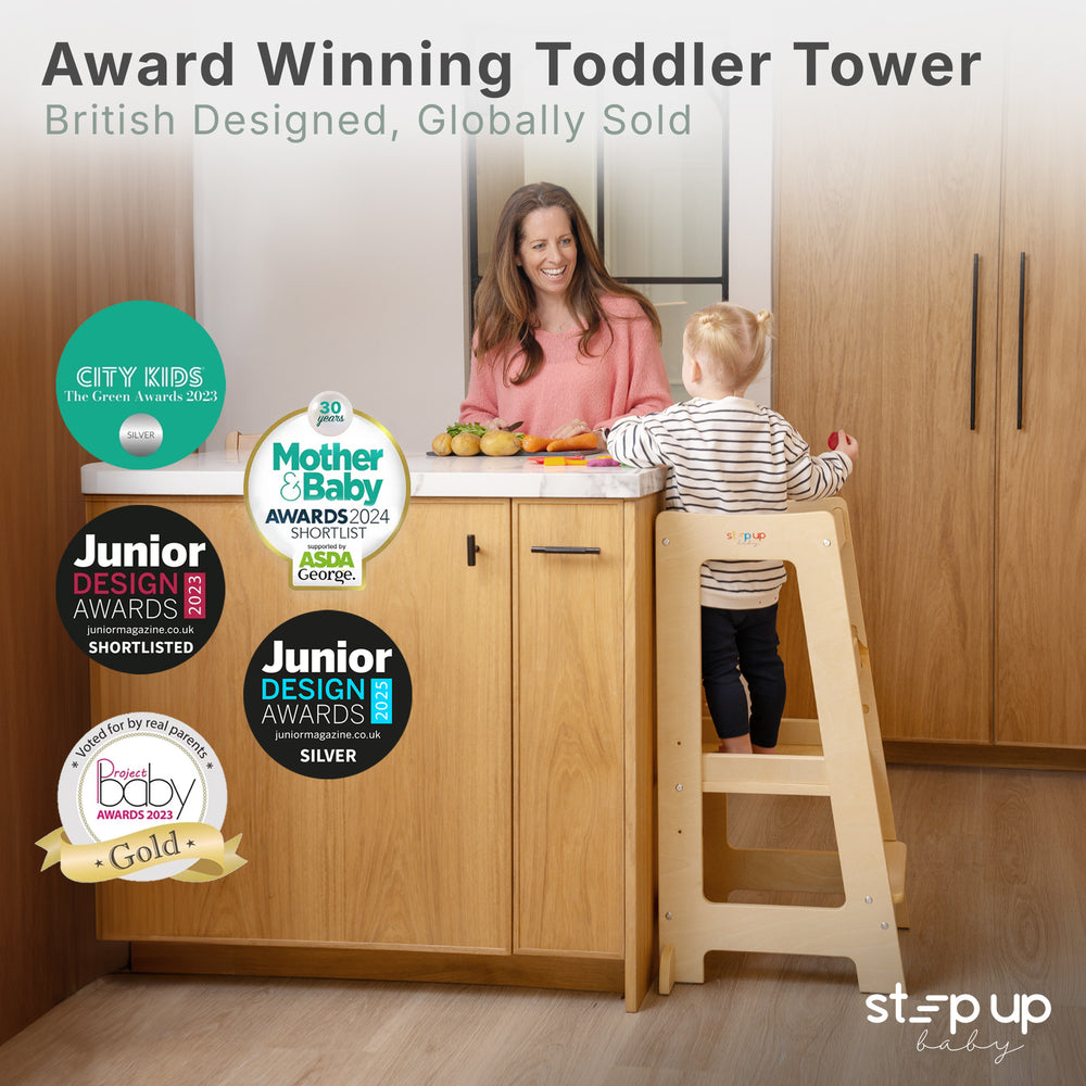 The Toddler Tower with adjustable step