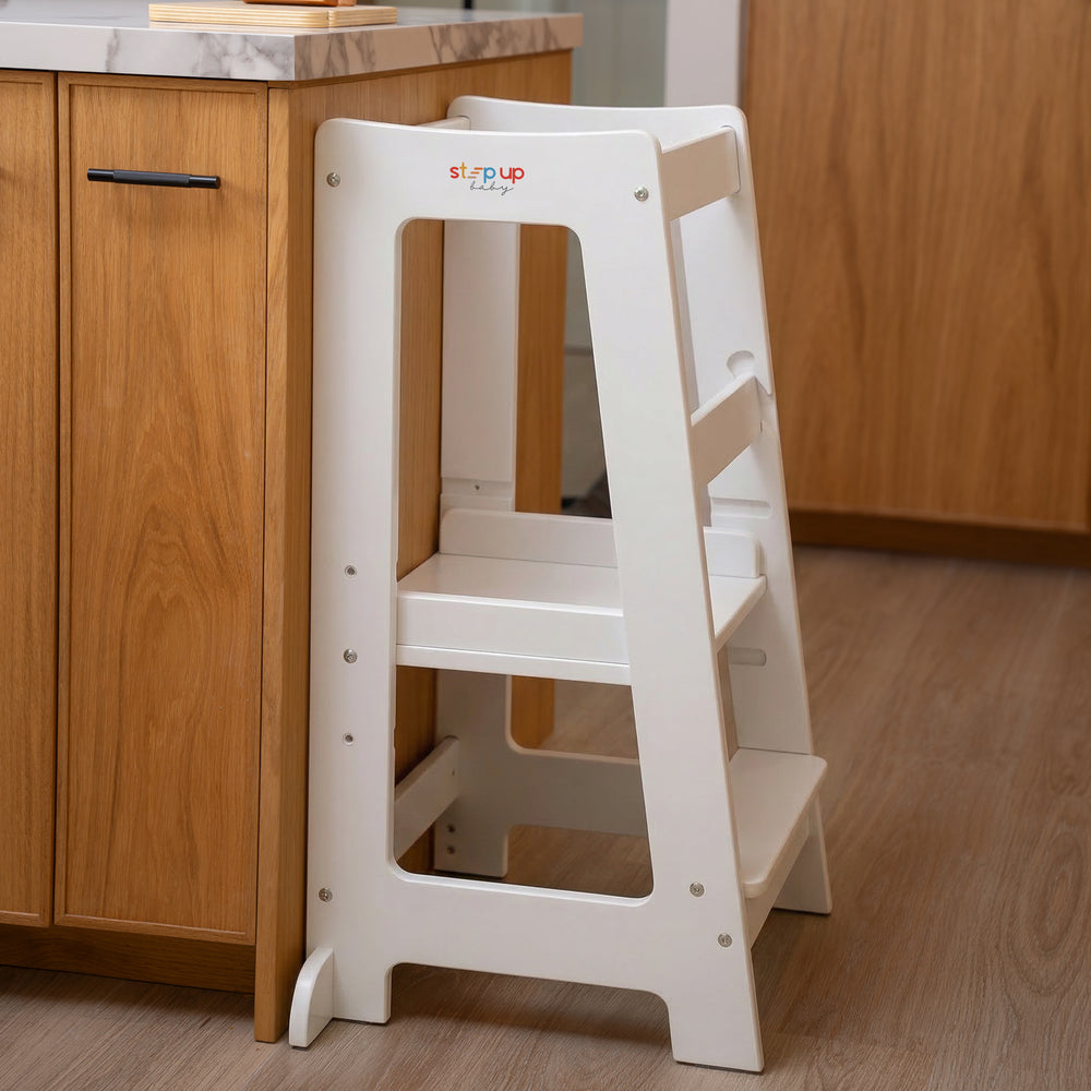 The Toddler Tower with adjustable step