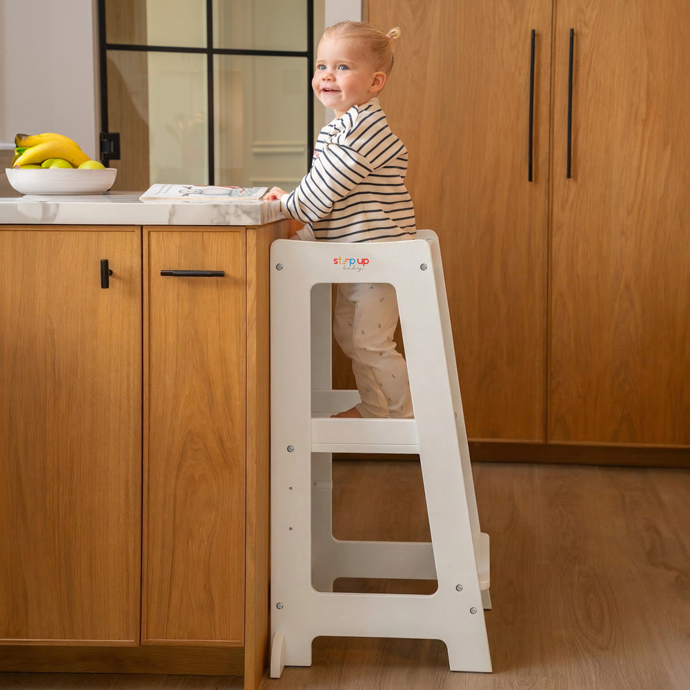 The Toddler Tower with adjustable step