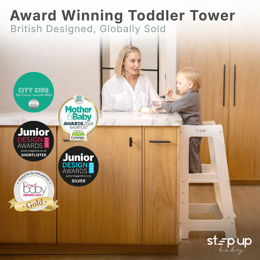 The Toddler Tower with adjustable step